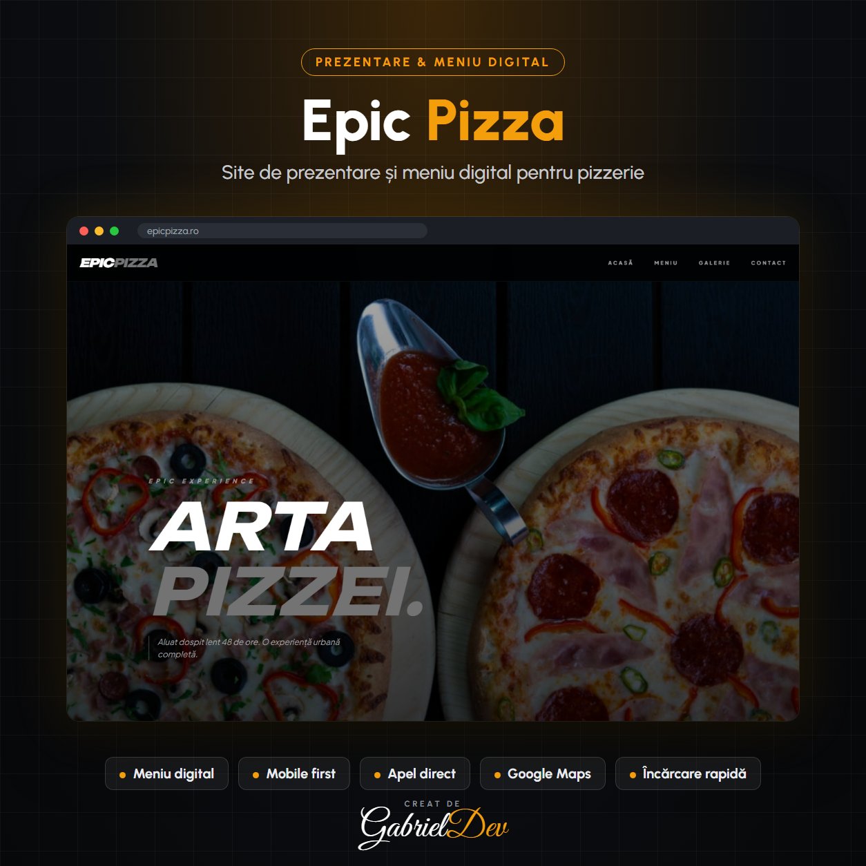 Epic Pizza – Prezentare & Meniu Digital