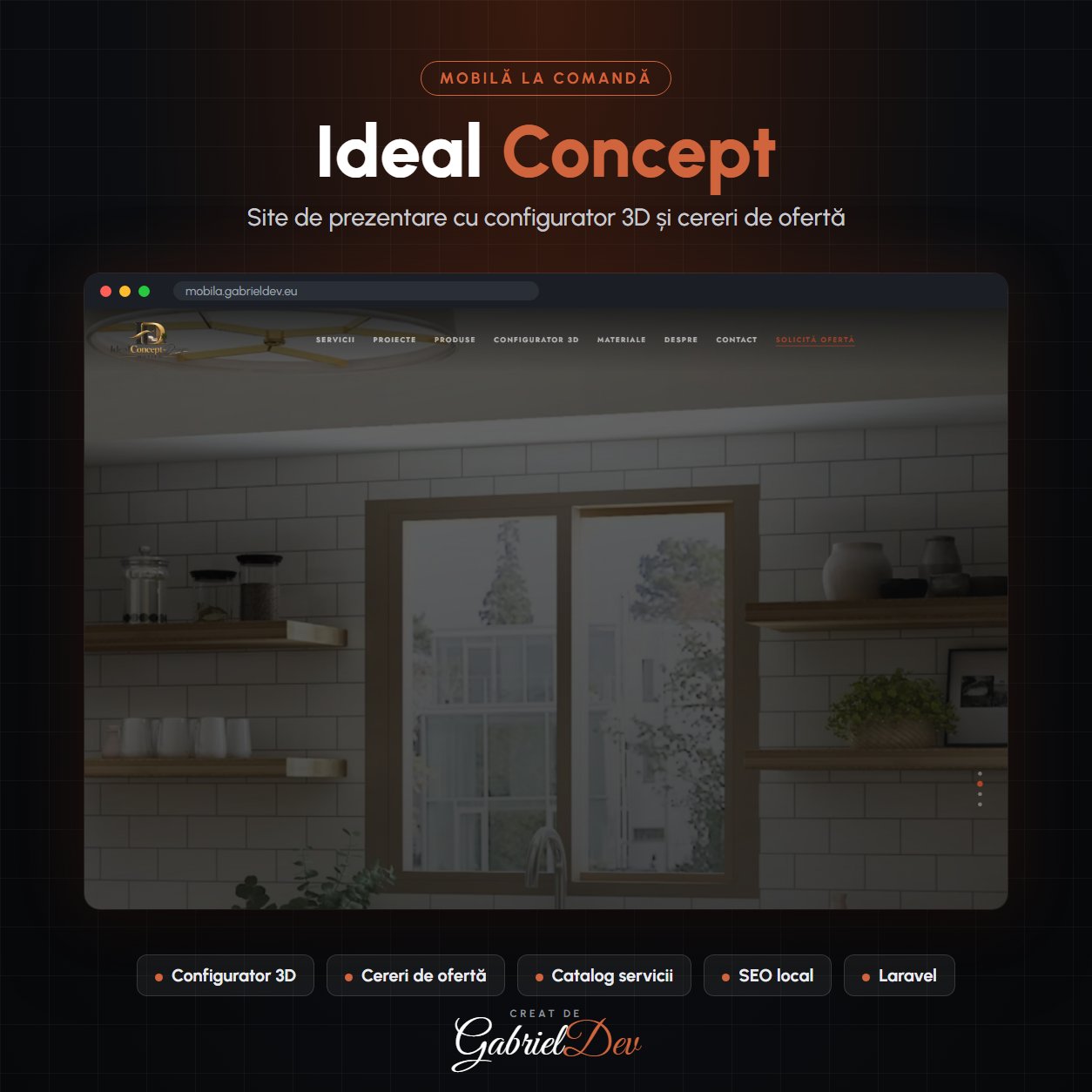 Ideal Concept Design – Site Mobilă la Comandă cu Configurator 3D