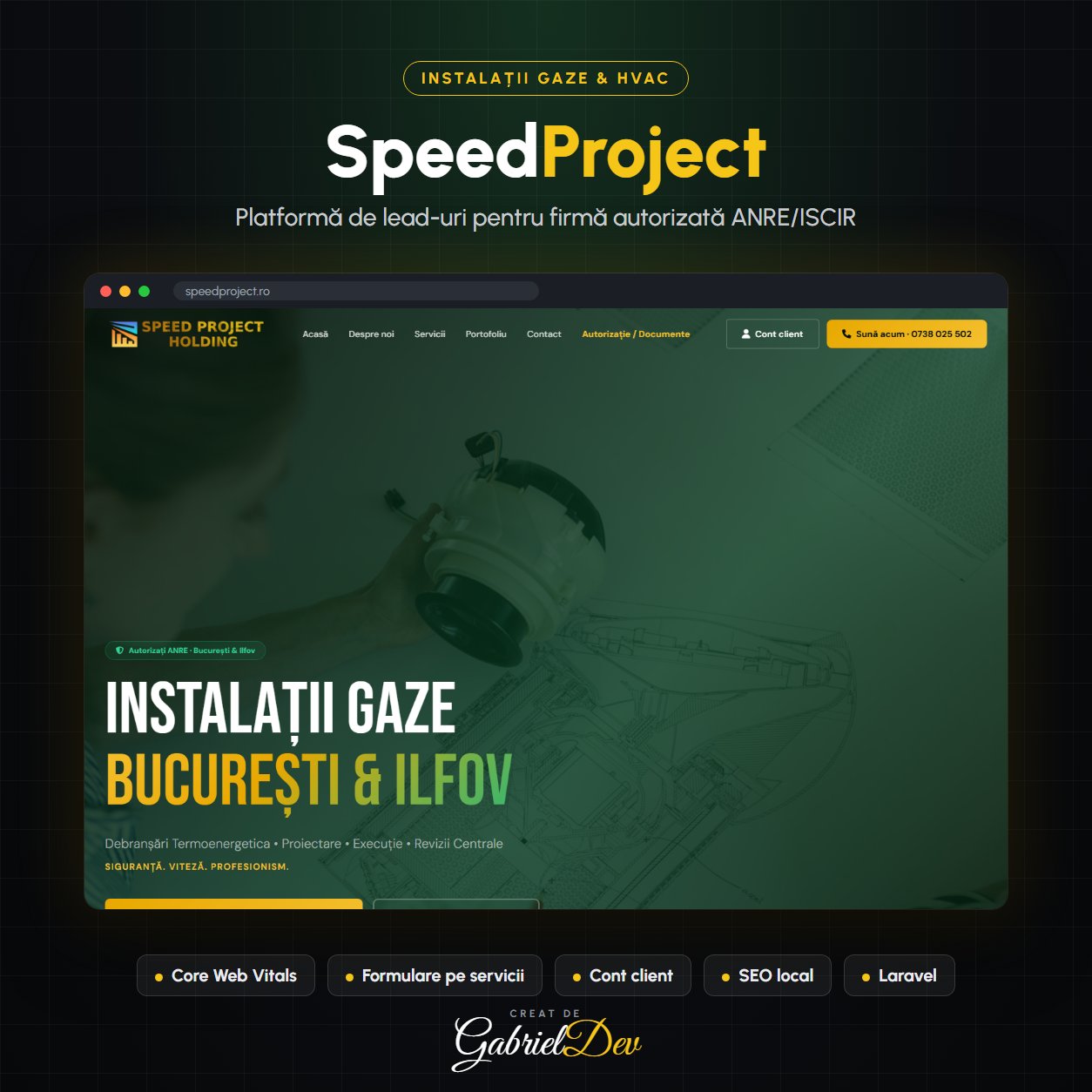 SpeedProject.ro - Platformă Servicii Instalații Gaze & HVAC
